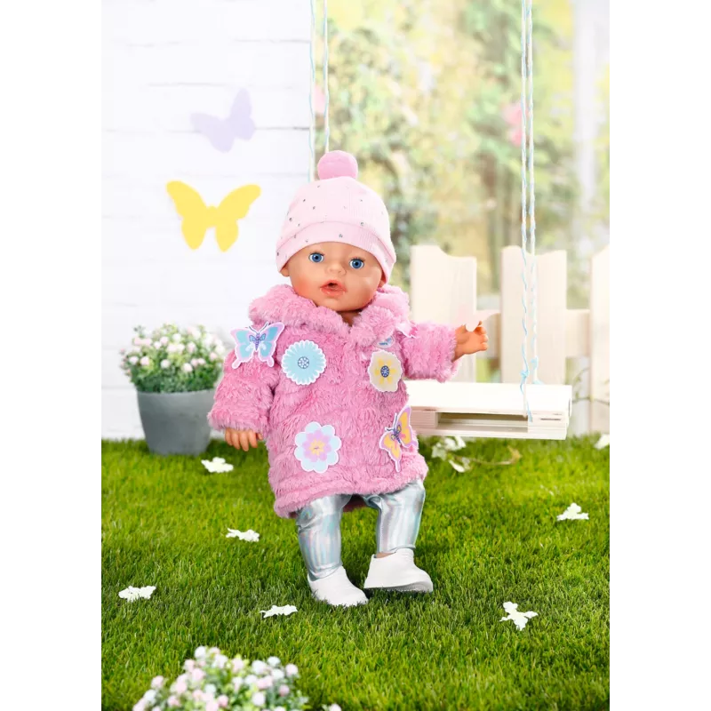 Set vestiti per bambole BABY born Set cappotto rosa 43 cm pieghevole