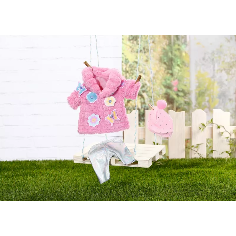 Set vestiti per bambole BABY born Set cappotto rosa 43 cm pieghevole