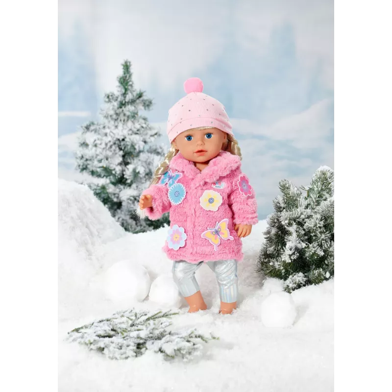 Set vestiti per bambole BABY born Set cappotto rosa 43 cm pieghevole
