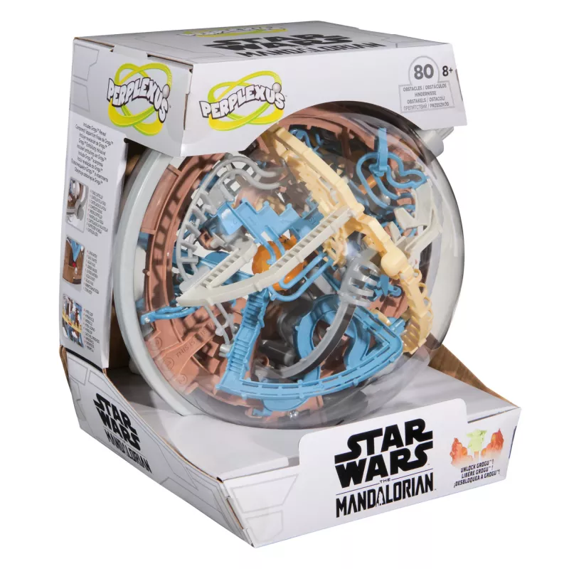 Gioco di abilità labirinto 3D Spin Master Perplexus Star Wars The Mandalorian – labirinto di movimento portatile