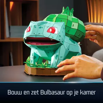 4D Build, Pokémon Bulbasaur kit di costruzione modello 3D, figura Pokémon, collezione Primo partner di Kanto, decorazione da scrivania, 195 pezzi, da 12 anni