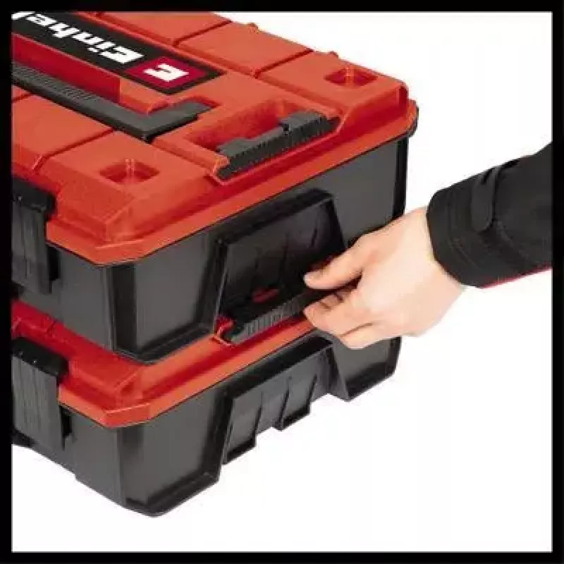 Cassetta per piccole parti Einhell E-Case S-F polipropilene nero rosso 42x28x9,5 cm