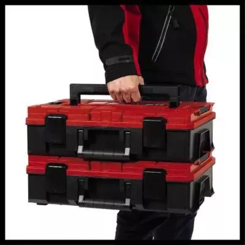 Cassetta per piccole parti Einhell E-Case S-F polipropilene nero rosso 42x28x9,5 cm