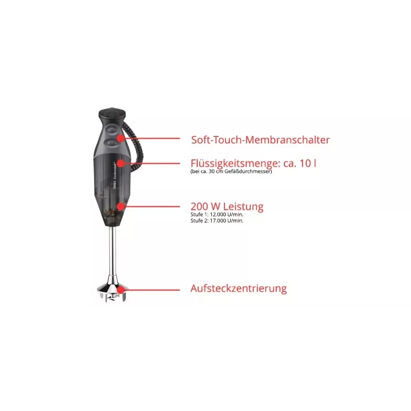 ESGE M 200 BBQ 10 L Frullatore a immersione 200 W nero, cromo
