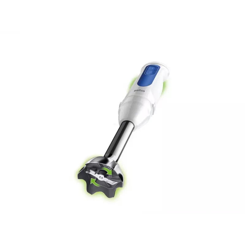 Frullatore a mano Braun Household MultiQuick 3 MQ30202M, 900 W, bianco/blu, con tritatutto e frusta