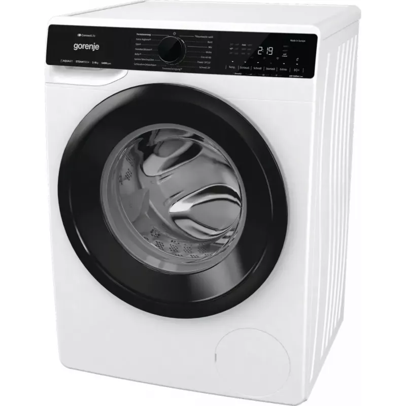 Gorenje WPNA94A1TS lavatrice a carica frontale 9 kg, 1400 giri/min, ConnectLife Wi-Fi, bianco/nero