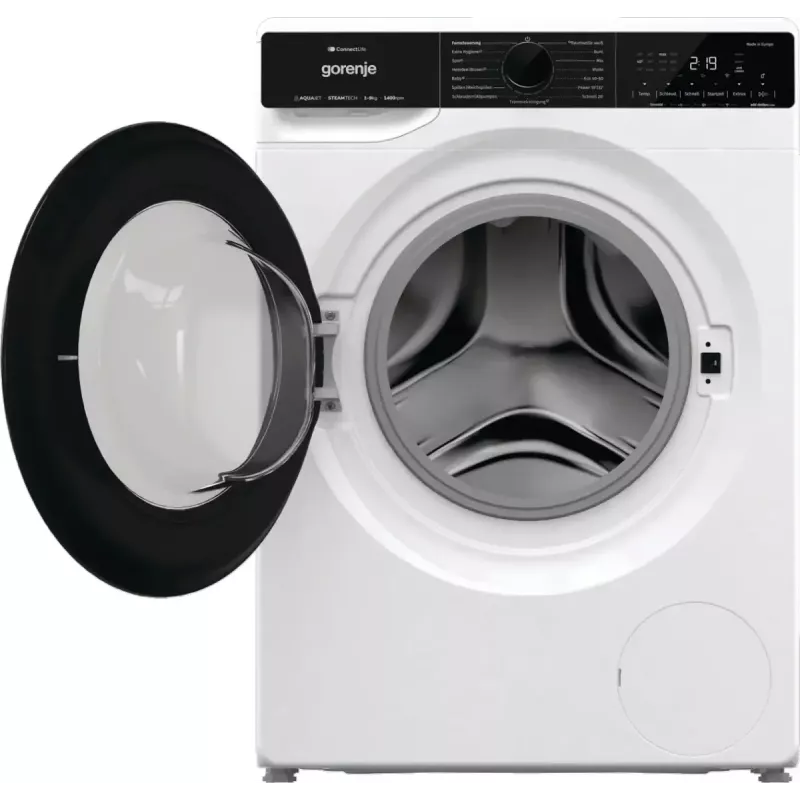 Gorenje WPNA94A1TS lavatrice a carica frontale 9 kg, 1400 giri/min, ConnectLife Wi-Fi, bianco/nero