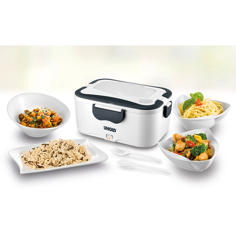 Unold 58850 lunch box elettrico da 1,5 l, contenitore in acciaio inox, bianco