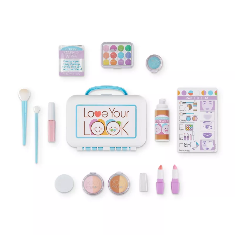 Melissa & Doug Love Your Look set trucco per giocare – 16 pezzi per gioco di ruolo pulito (NON CONTIENE COSMETICI REALI)