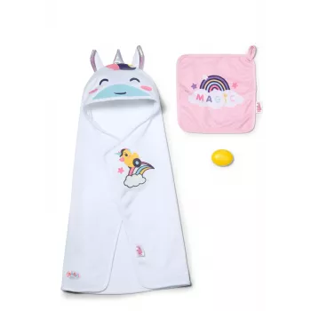 BABY born set asciugamano con cappuccio set bagno per bambole