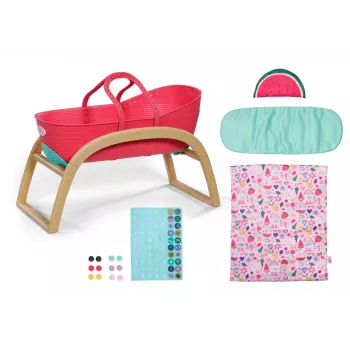 Culla per bambole zapf creation BABY born 3-in-1 Pinplay — mobili per bambole, culla/letto/traportino convertibile