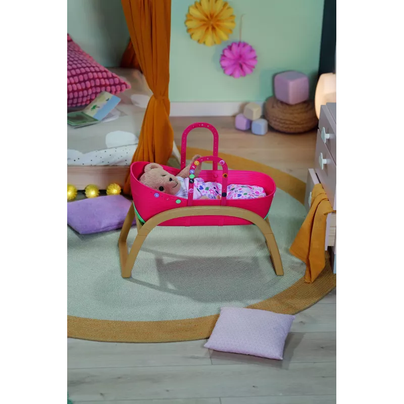 Culla per bambole zapf creation BABY born 3-in-1 Pinplay — mobili per bambole, culla/letto/traportino convertibile