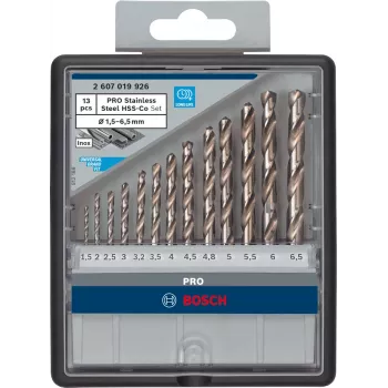 Set punte Bosch HSS punte elicoidali Cobalt 2607019926
