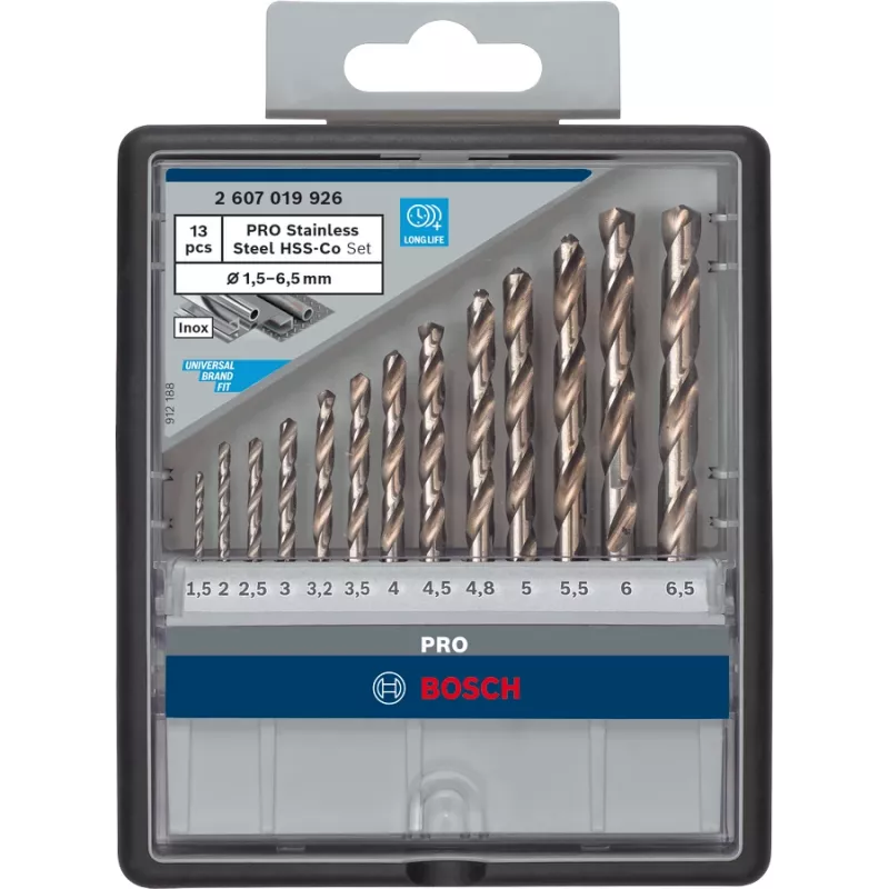 Set punte Bosch HSS punte elicoidali Cobalt 2607019926