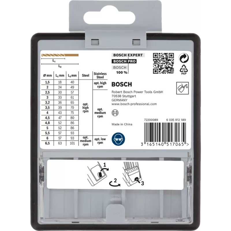 Set punte Bosch HSS punte elicoidali Cobalt 2607019926
