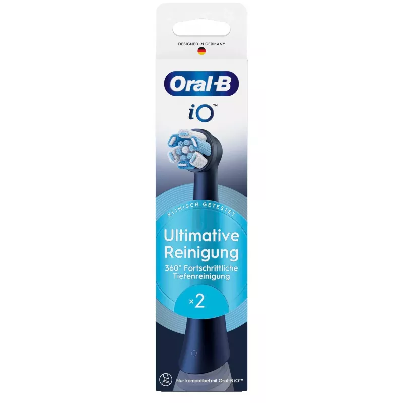 Oral-B iO Ultimate Clean testine per spazzolino, 2 pz., nere