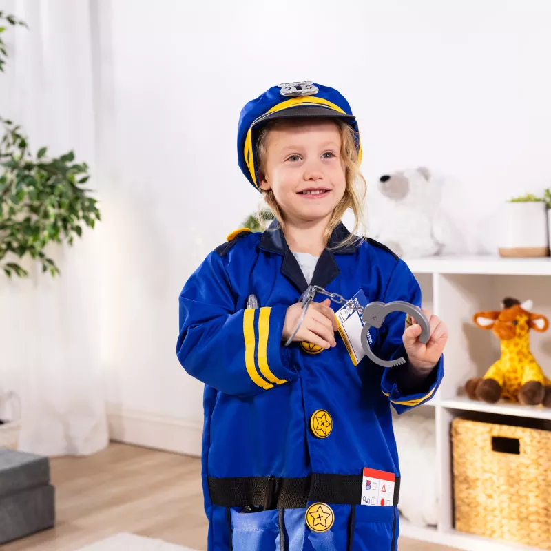 Melissa & Doug MPP RLP PoliceOfficerCstmRlplySet GML costume di carnevale bambino unisex uniforme