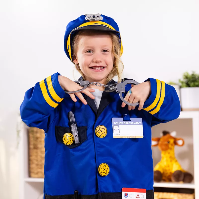 Melissa & Doug MPP RLP PoliceOfficerCstmRlplySet GML costume di carnevale bambino unisex uniforme