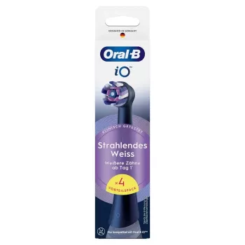 Testine spazzolino di ricambio Oral-B iO Radiant White, confezione da 4, nero