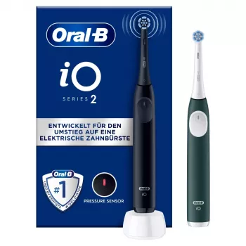 Spazzolino elettrico BRAUN Oral-B iO Series 2 Duo nero/verde, ricaricabile, modello 62418