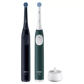 Spazzolino elettrico BRAUN Oral-B iO Series 2 Duo nero/verde, ricaricabile, modello 62418