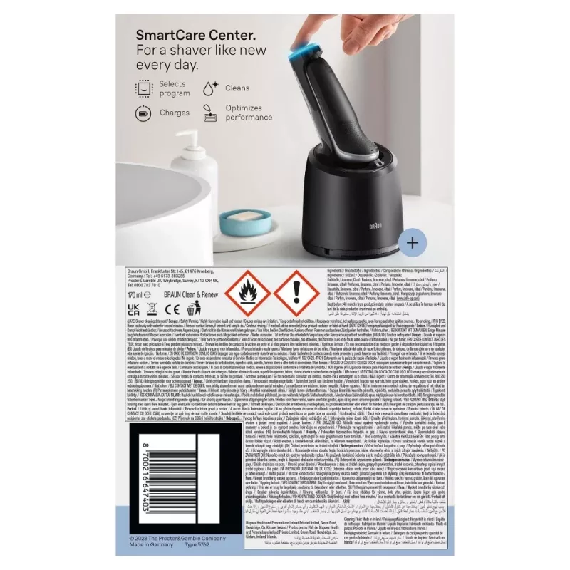 Braun Series 6 62-S7650cc argento - rasoio a lamina con batteria Li-Ion