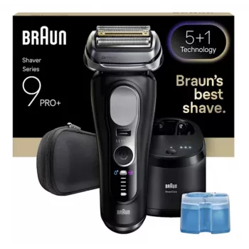 Rasoio a lamina Braun Series 9 Pro+ 9660CC nero argento acciaio inox