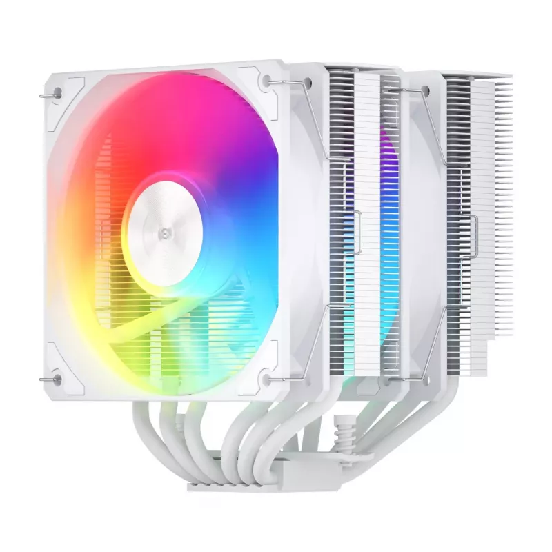 FSP MP7-WA dissipatore ad aria per CPU, 120 mm, 800–1800 giri/min, 32 dB, LGA1851/1700/1200, AM4/AM5, bianco