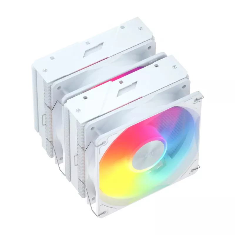 FSP MP7-WA dissipatore ad aria per CPU, 120 mm, 800–1800 giri/min, 32 dB, LGA1851/1700/1200, AM4/AM5, bianco