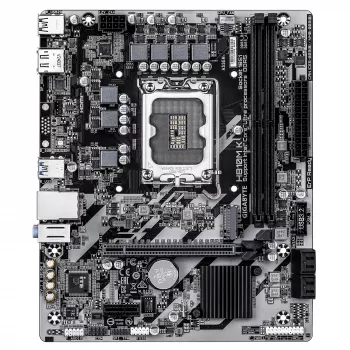 Scheda madre GIGABYTE H810M K Micro ATX per Intel Core Ultra (Serie 2) — LGA 1851, DDR5 fino a 6400 MHz, 1x PCIe 4.0 M.2, 1GbE