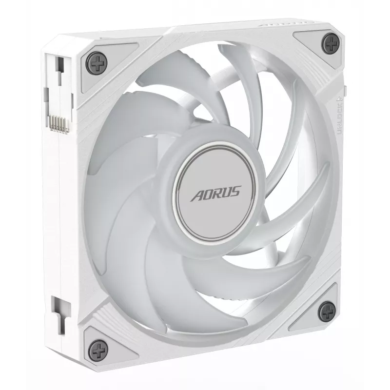 Ventola per case Gigabyte AORUS EZ CHAIN FAN 120 ICE, 120 mm, bianca, GP-ECFAN1201 ICE