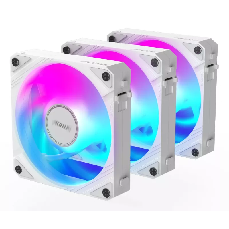 Ventole per case Gigabyte AORUS EZ CHAIN FAN 120 ICE, confezione da 3, 120 mm, bianche, GP-ECFAN1203 ICE