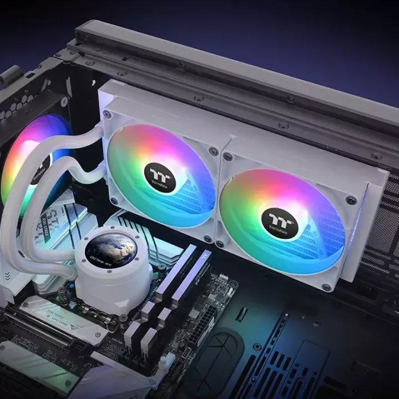 Thermaltake TH280 V2 Ultra ARGB Sync Snow Edition raffreddamento a liquido all-in-one per CPU, 3,02 mmH2O, bianco