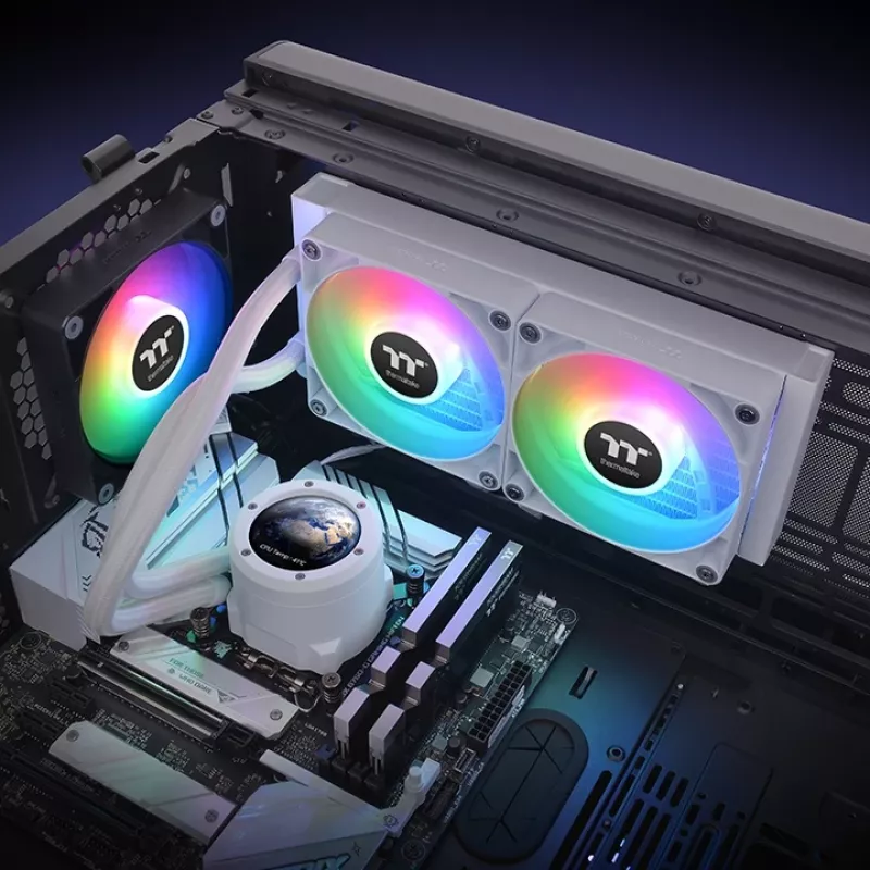 THERMALTAKE Raffreddamento a liquido – TH240 V2 Ultra ARGB Sync dissipatore all-in-one – White Edition
