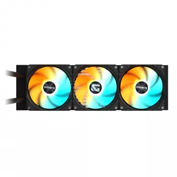 Dissipatore CPU a liquido GIGABYTE GAMING 360 – 3 ventole ARGB da 120 mm, meccanismo di bloccaggio a scorrimento, DAISY-CHAIN, compatibile con Intel LGA 1851 e AMD AM5