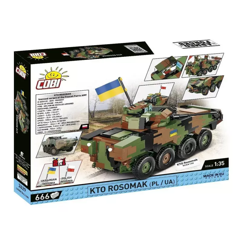 Kit modello mattoncini Cobi Armed Forces KTO Rosomak 2-in-1 (COBI-2629)