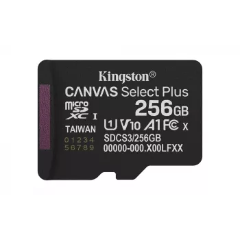 Kingston Technology 256GB microSDXC Canvas Select Plus Gen3 150R A1 confezione singola senza adattatore