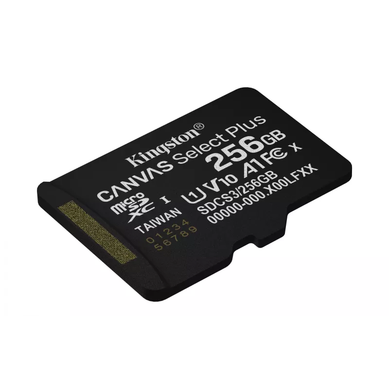 Kingston Technology 256GB microSDXC Canvas Select Plus Gen3 150R A1 confezione singola senza adattatore