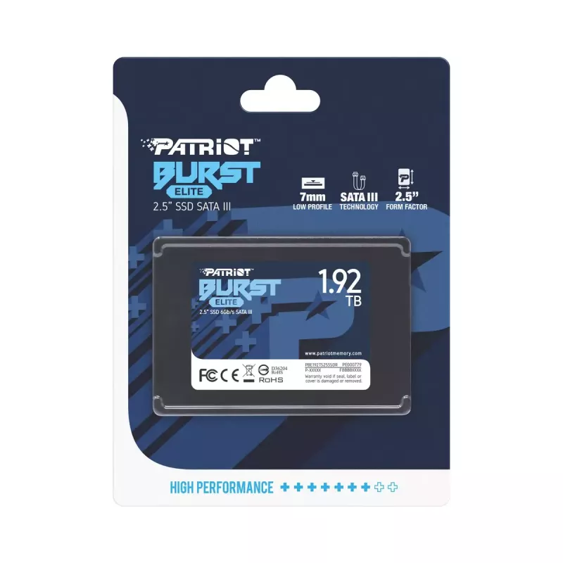 SSD Patriot Burst Elite 1.92TB 2,5 pollici SATA 3.0 PBE192TS25SSDR