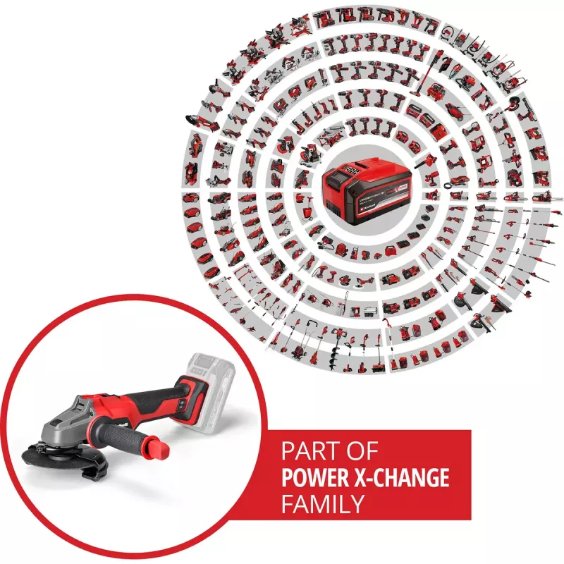 Smerigliatrice angolare a batteria EINHELL AXXIO 18/125, 18V, disco 125 mm, Li‑Ion Plus 4,0 Ah
