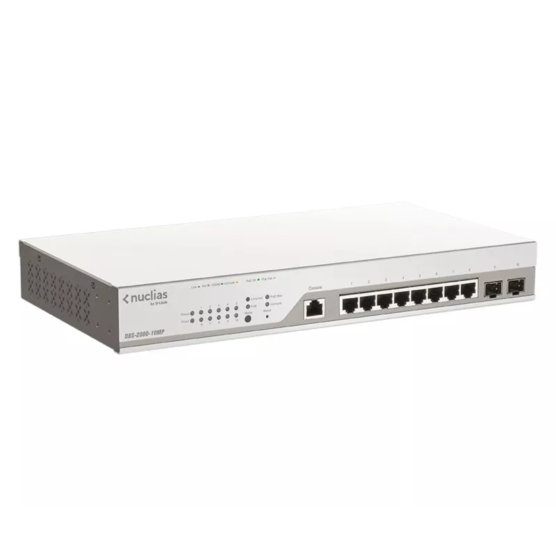 D-Link switch Gigabit PoE+ Nuclias Smart Managed a 10 porte incl. 2 porte SFP