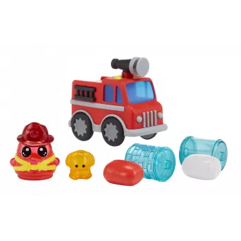 MGA Entertainment DohKins camion dei pompieri e pompiere, set da gioco con pasta modellabile, multicolore, bambino, maschio/femmina, 3 anno/i, 99 anno/i