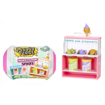 Miniverse Spaces set mobili in PDQ, caffè, 8 anni, multicolore, plastica
