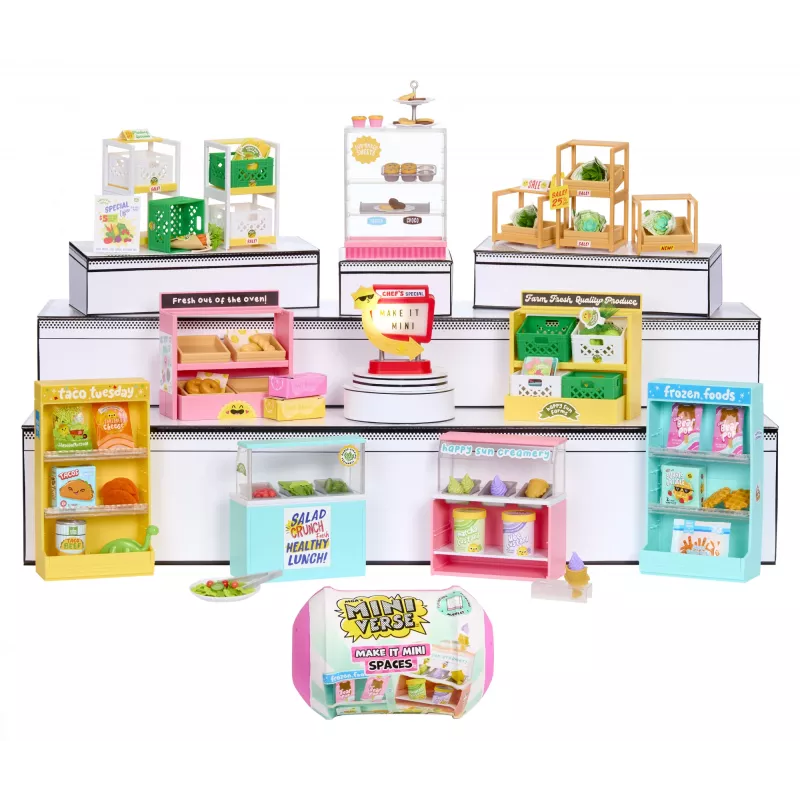 Miniverse Spaces set mobili in PDQ, caffè, 8 anni, multicolore, plastica