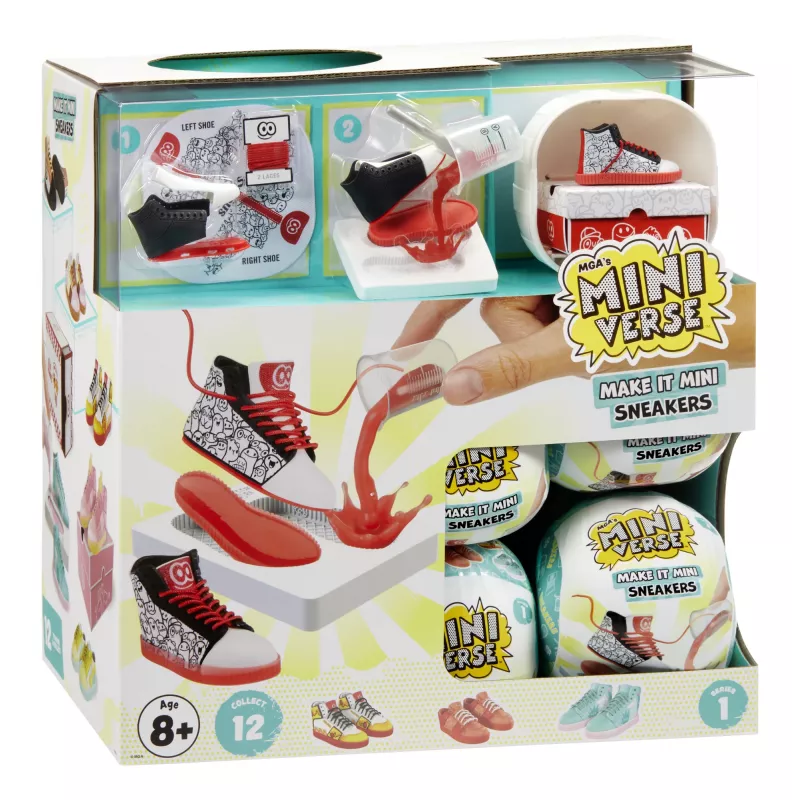 Miniverse Make It Mini Sneakers in PDQ, 8 anni, multicolore, plastica