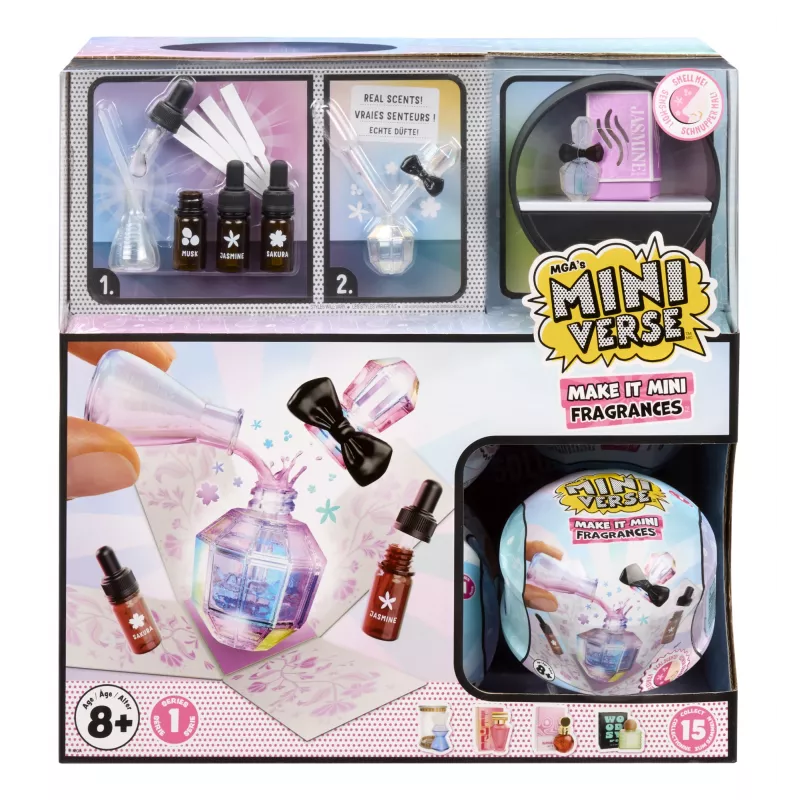 Miniverse Make It Mini Fragrances in PDQ, set per creare profumi per bambini, 8 anno/i, multicolore