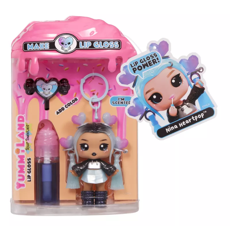 MGA Entertainment Yummiland bambola lip gloss Sour Sweeties - Nina Heartpop