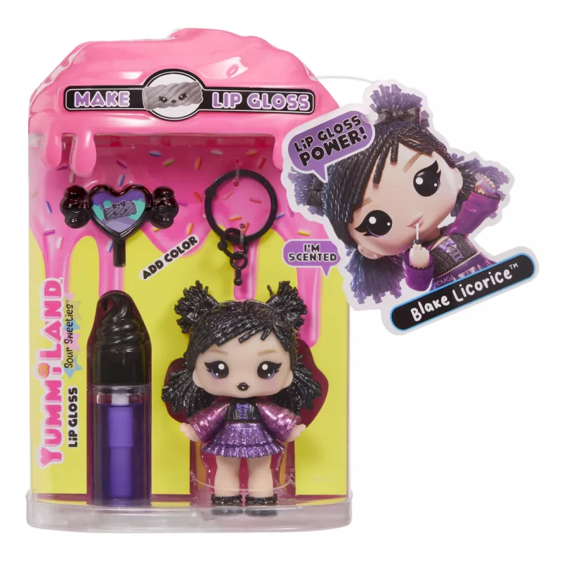 MGA Entertainment Yummiland bambola lip gloss Sour Sweeties - Blake Licorice