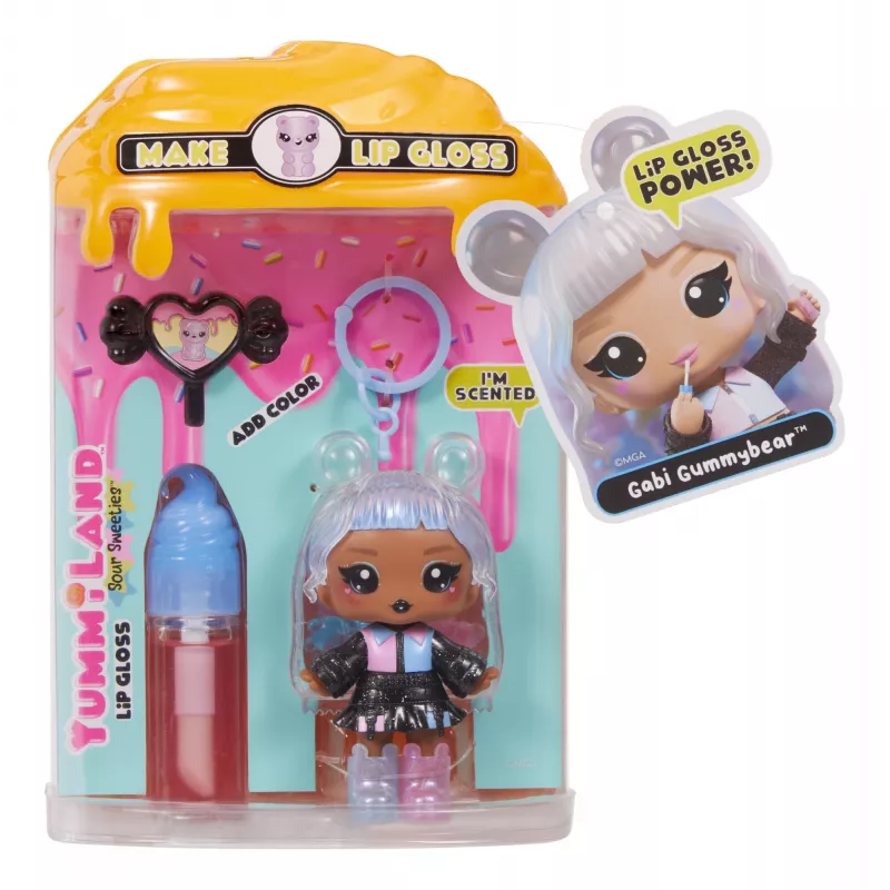 MGA Entertainment Yummiland bambola lip gloss Sour Sweeties - Gabi Gummybear