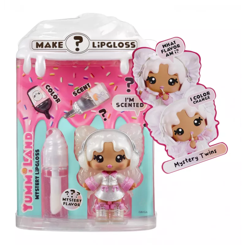 MGA Entertainment Yummiland bambola lip gloss Serie 2 – Mystery Chase 2 (Neopolitan/Avery Ice Cream)